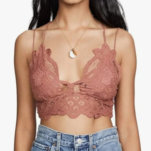NWOT Free People Women's Adella Bralette, copper, LARGE - Picture 1 of 8